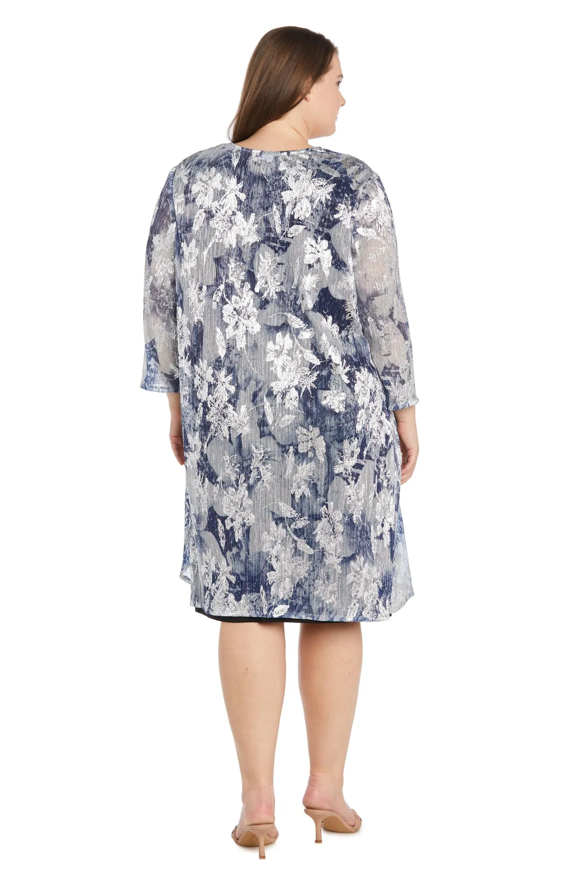 Flyaway Metallic Jacket Dress - Plus sold by R&M Richards product image thumbnail 2