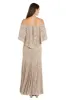 Long Sequin Lace Mermaid Dress Featuring an off The Shoulder Caplet sold by R&M Richards