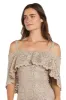 Long Sequin Lace Mermaid Dress Featuring an off The Shoulder Caplet sold by R&M Richards