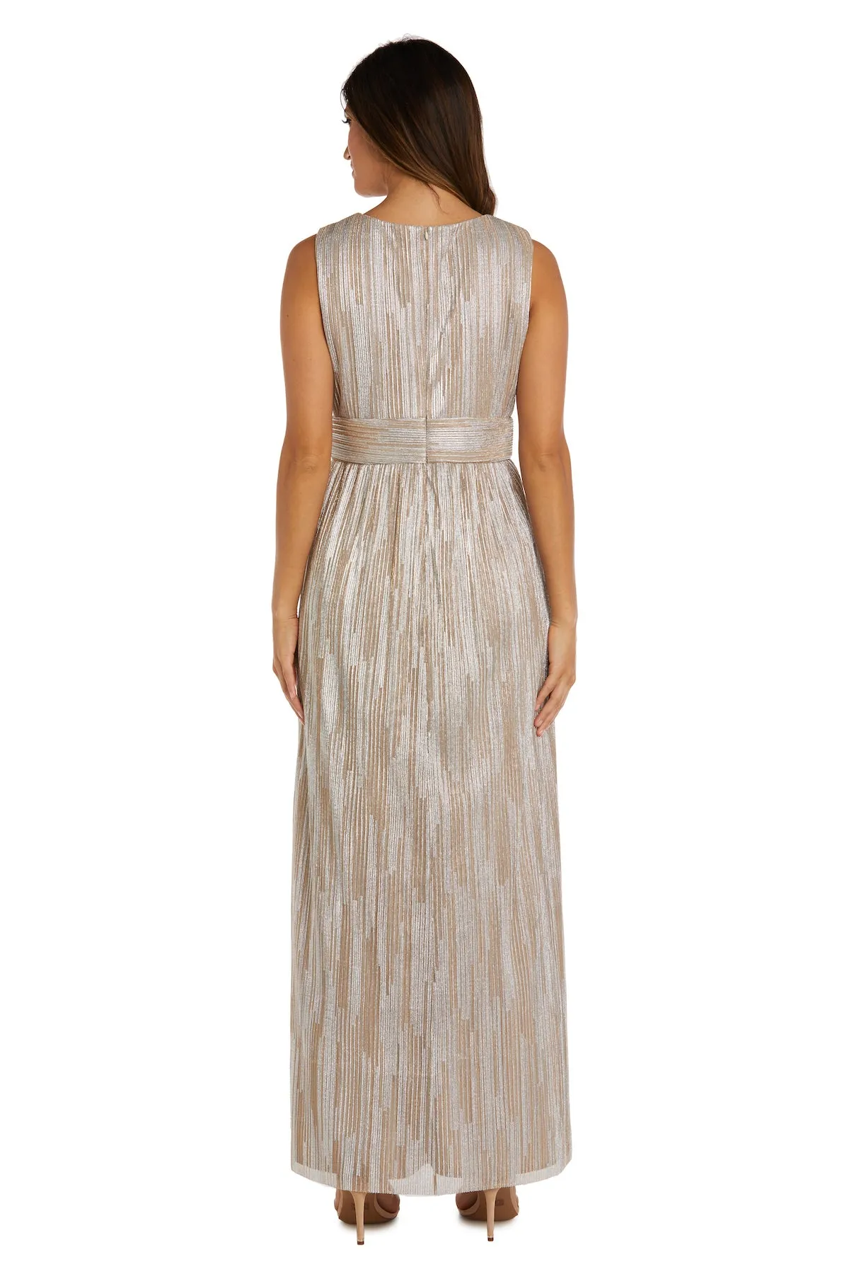 Two-Piece Cascade Front Jacket Over Surplice Bodice Long Dress - Petite sold by R&M Richards product image thumbnail 4