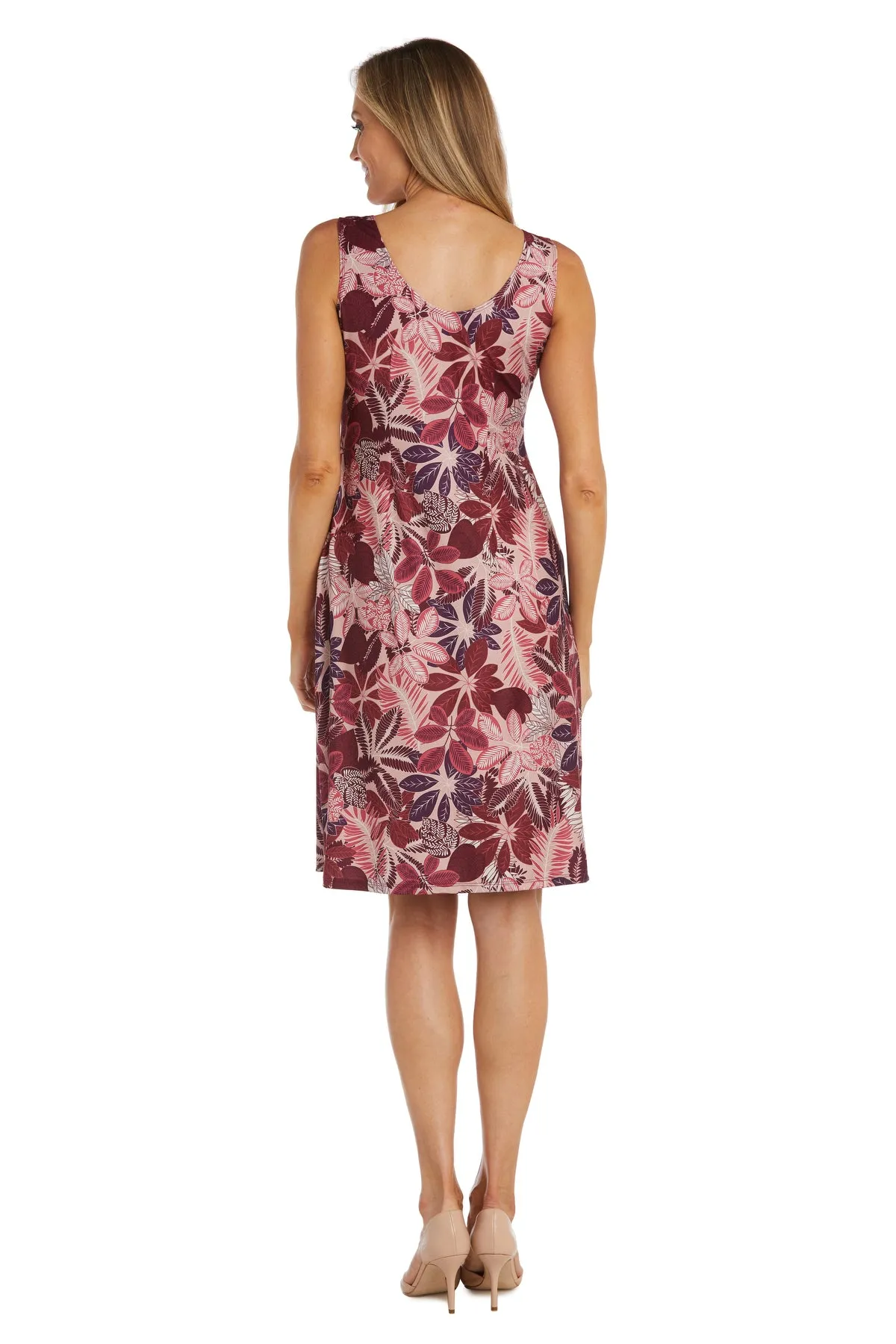 Short Daytime Floral Dress with Chiffon Blouse Overlay sold by R&M Richards product image thumbnail 4