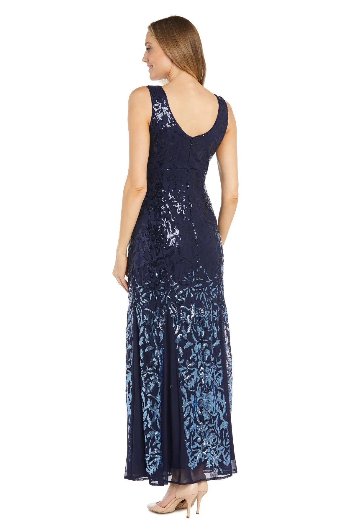 Ombre Sequin Gown with Mesh Godet Inserts sold by R&M Richards product image thumbnail 2