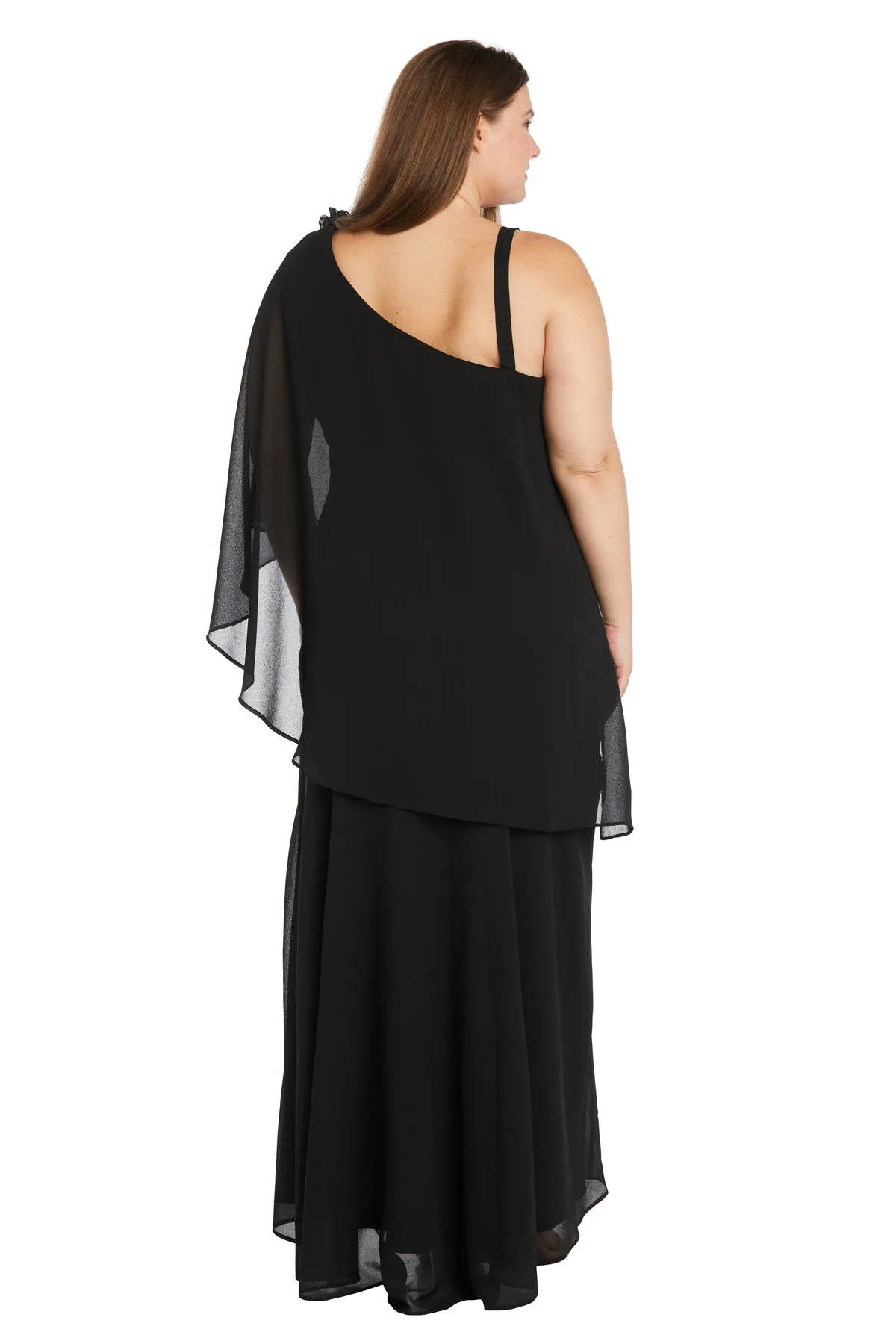 Dress Featuring an Elegant Chiffon Cape - Plus sold by R&M Richards product image thumbnail 2