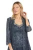 Lace Pantsuit With Delicate Sequins and a Pearl-Detailed Neckline sold by R&M Richards