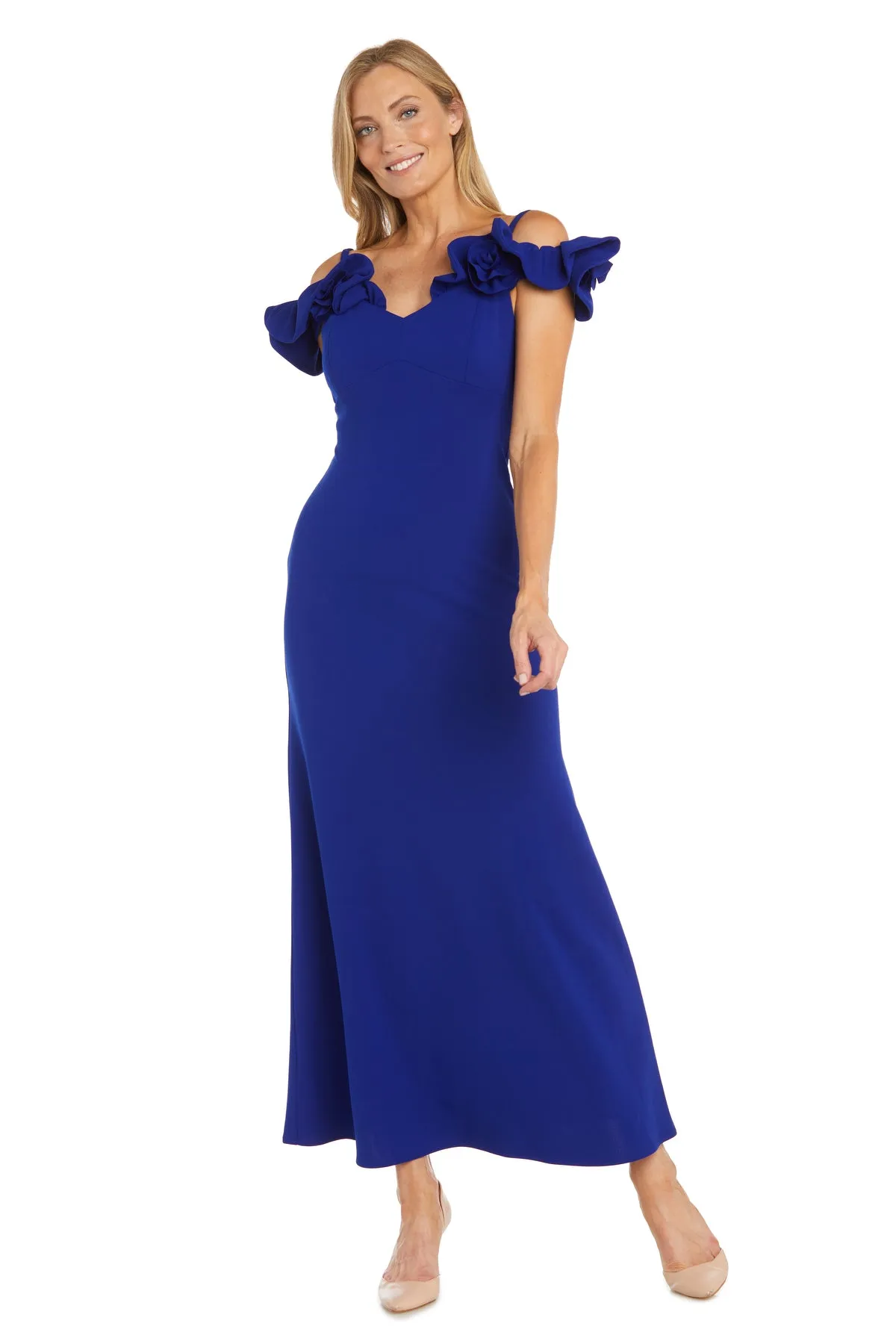 Long Dress with Off The Shoulder Flower Ruffle Detailing sold by R&M Richards product image thumbnail 4