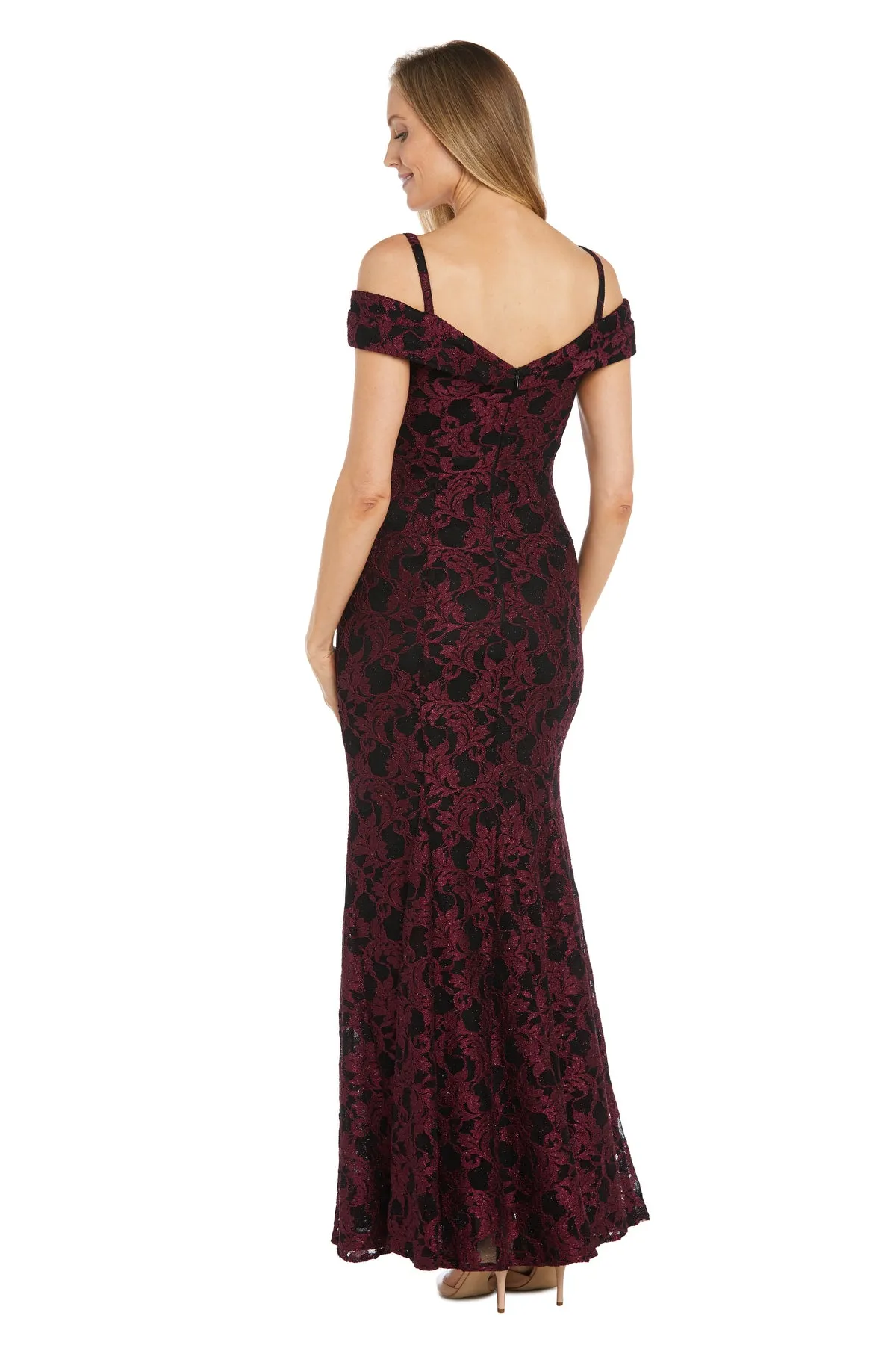 Off The Shoulder Two Toned Lace Dress - Petite sold by R&M Richards product image thumbnail 2