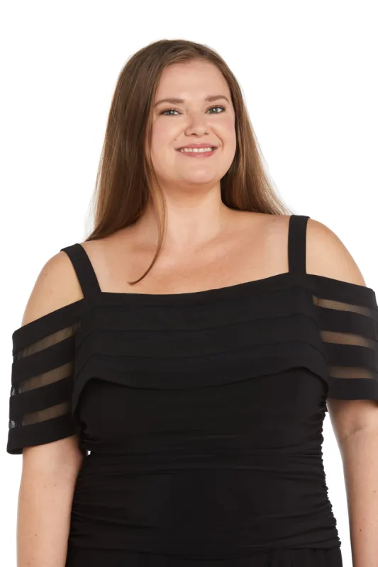 Jumpsuit with Illusion Sheer Off The Shoulder Inserts sold by R&M Richards