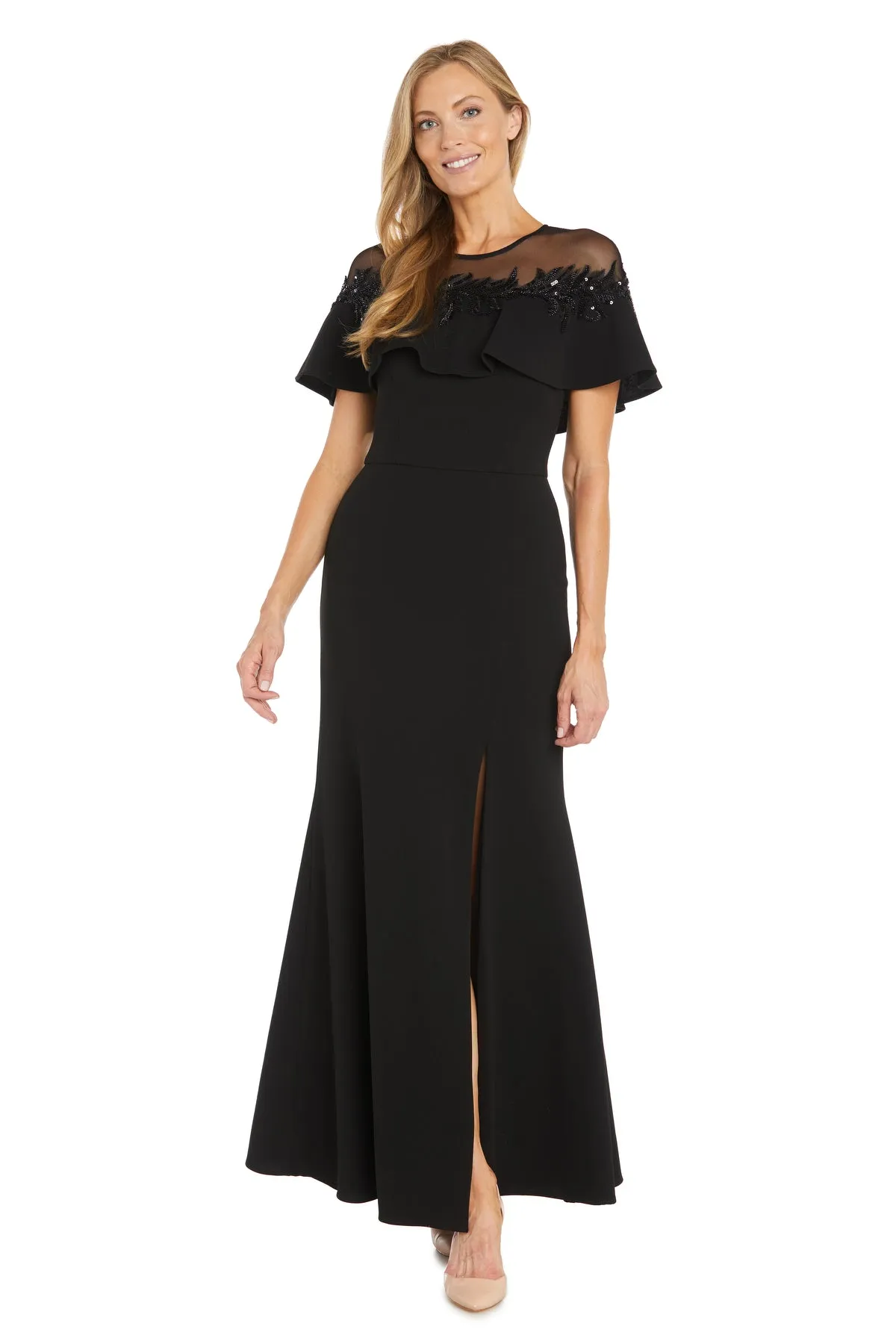 Long Stretch Scuba with Illusion Neckline sold by R&M Richards