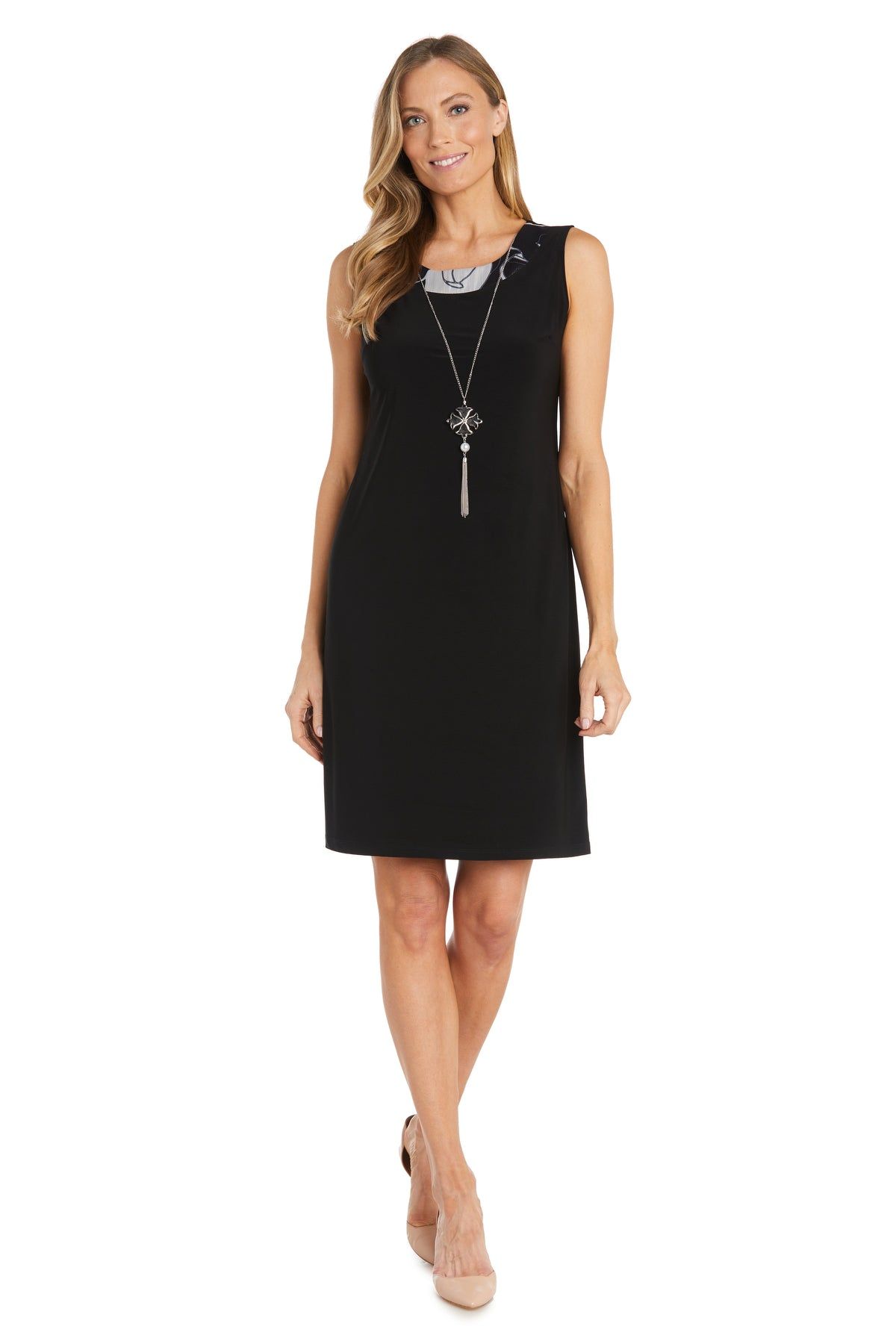 Black and White Floral Patterned Jacket Dress sold by R&M Richards product image thumbnail 3