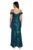 Long Off The Shoulders  Evening Gown With Sequins sold by R&M Richards
