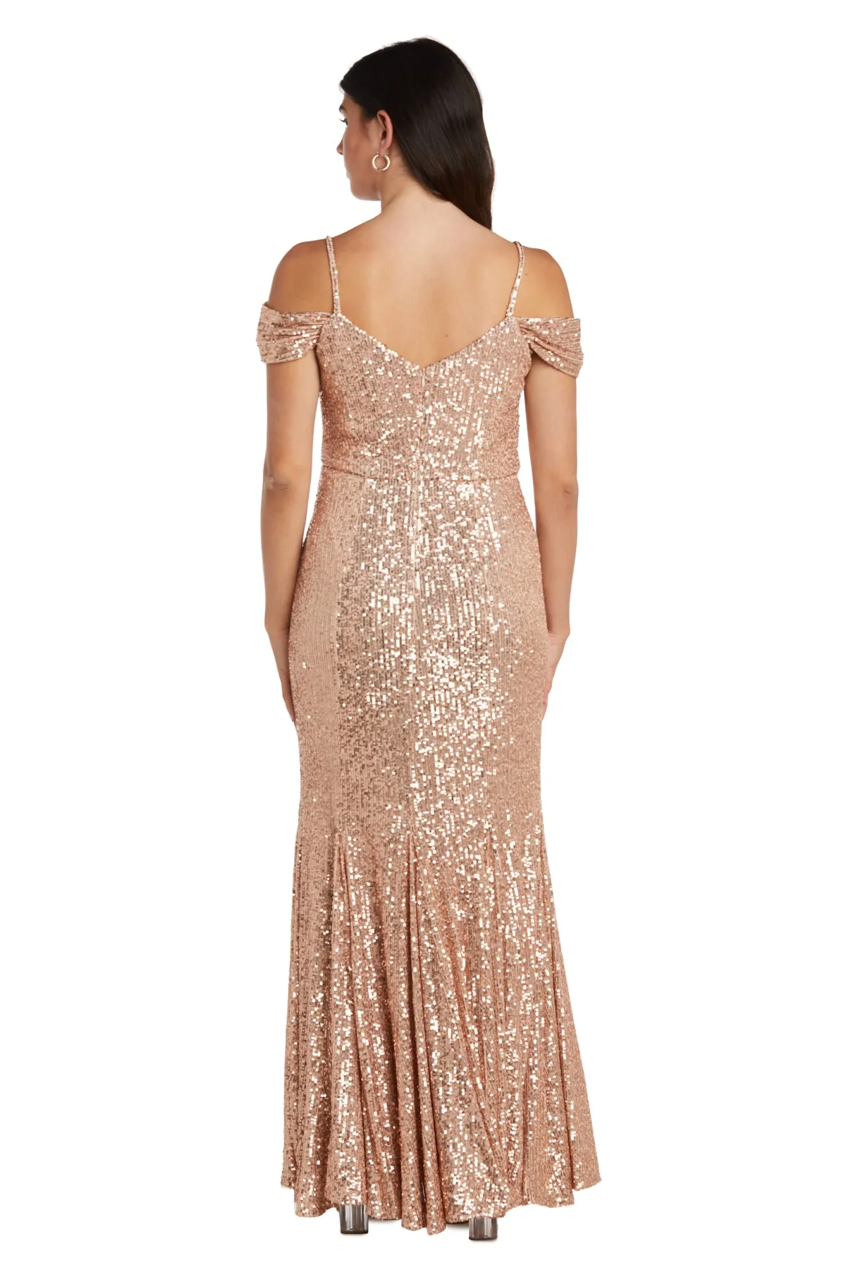 Long Off The Shoulders Evening Gown With Sequins sold by R&M Richards product image thumbnail 2