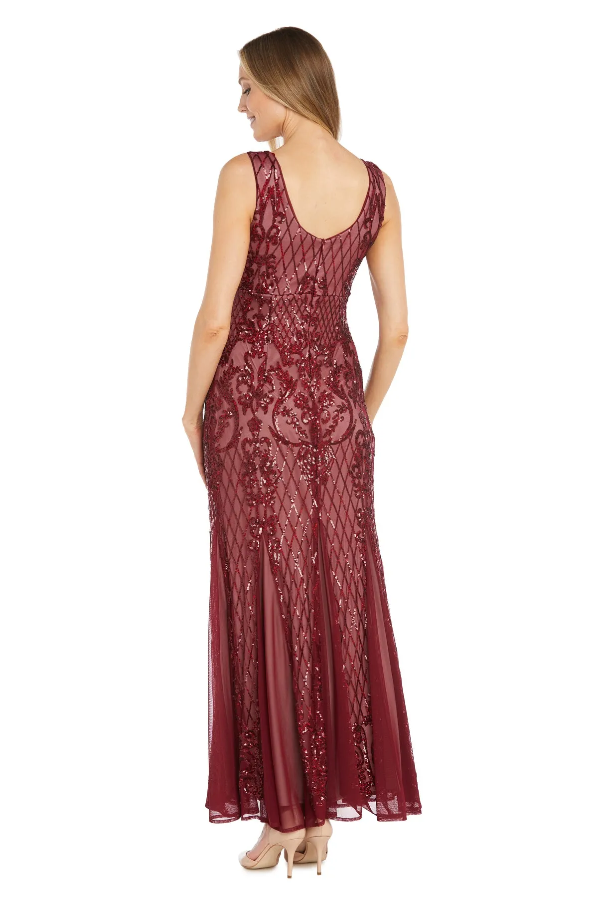 Long Beaded Sleeveless Dress sold by R&M Richards product image thumbnail 2