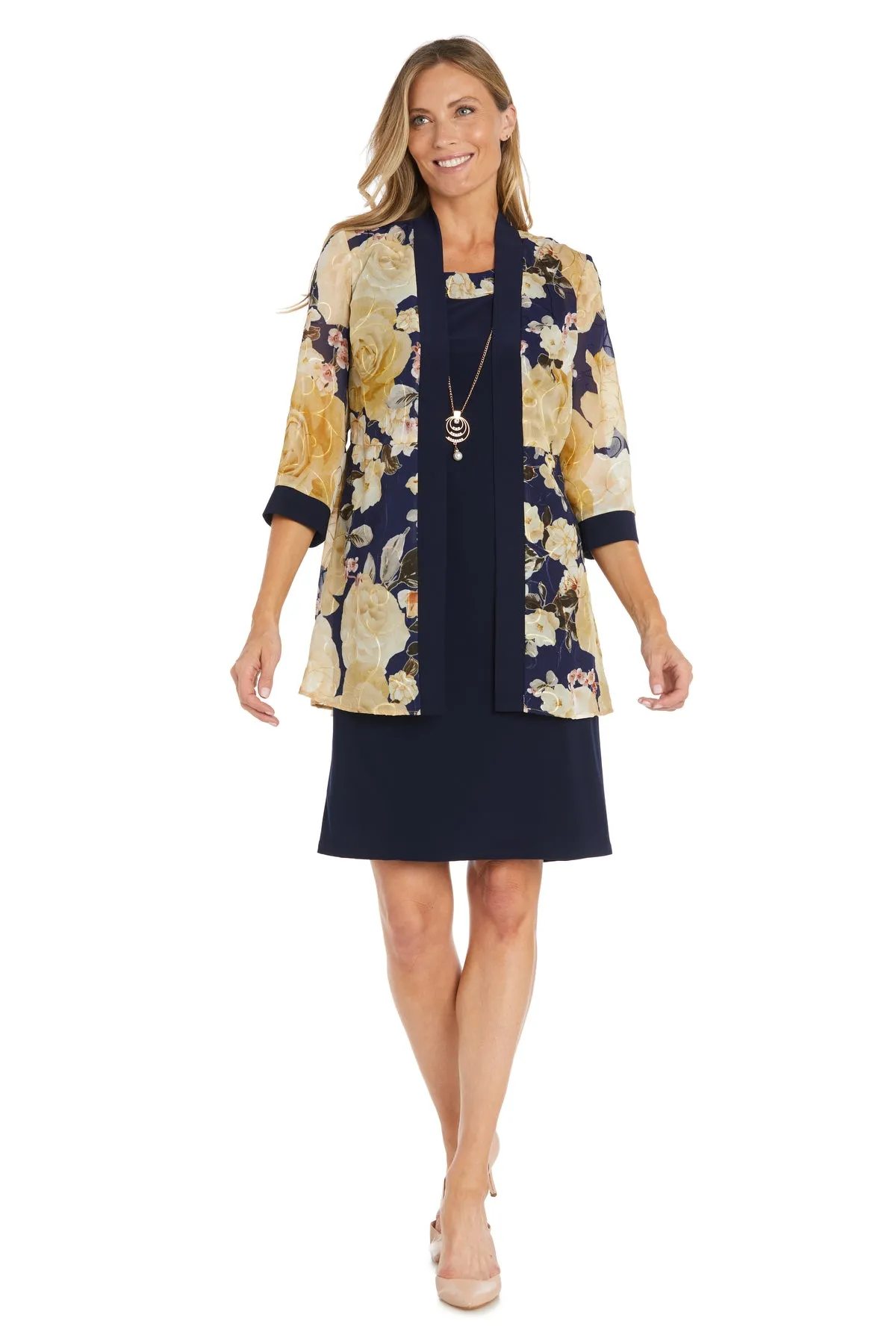 Printed Chiffon Jacket Dress sold by R&M Richards