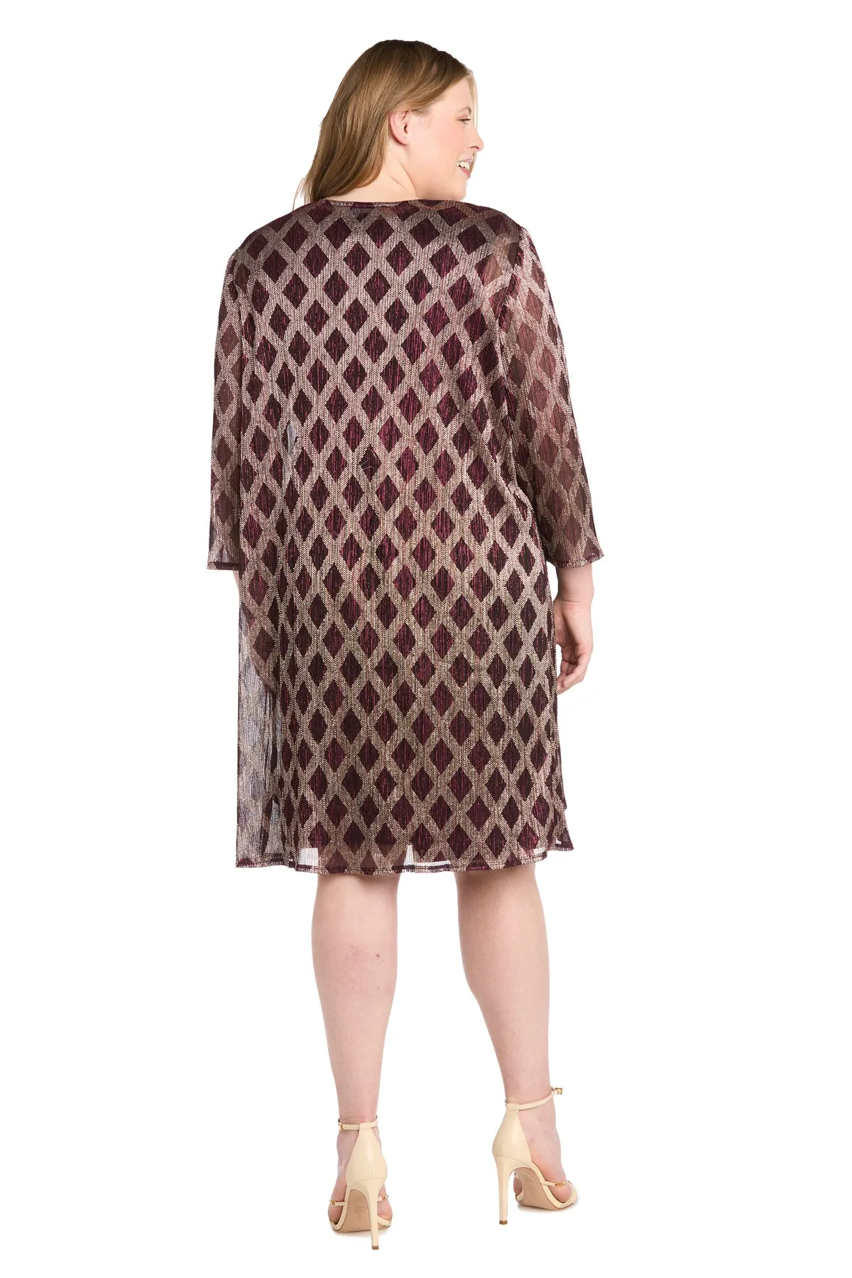 Metallic Flyaway Jacket Dress - Plus sold by R&M Richards product image thumbnail 2