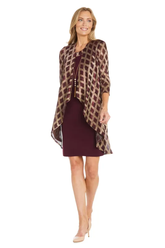 Metallic Flyaway Jacket Dress - Petite sold by R&M Richards