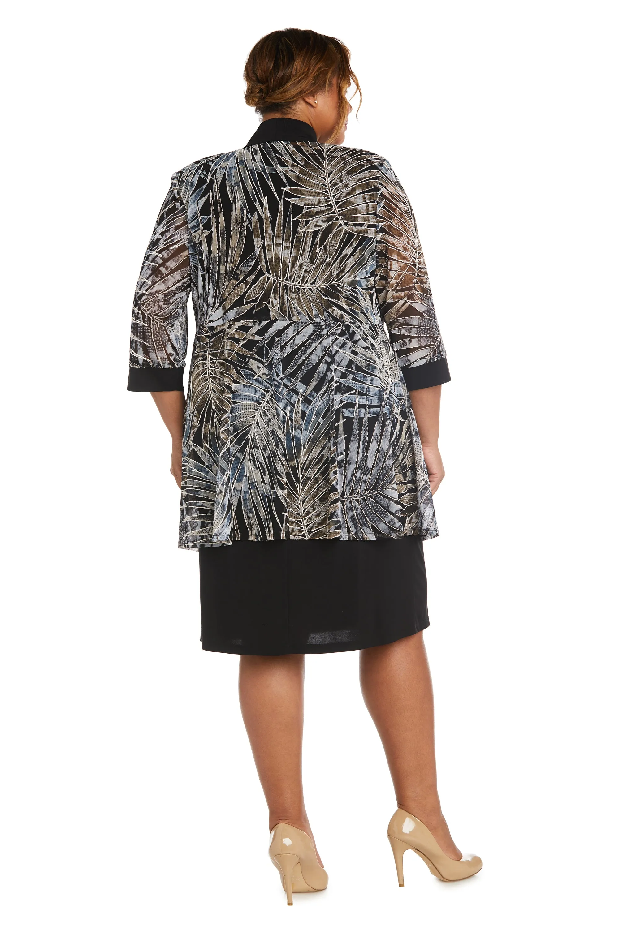Two-Piece Printed Jacket and Dress Set - Plus sold by R&M Richards product image thumbnail 2