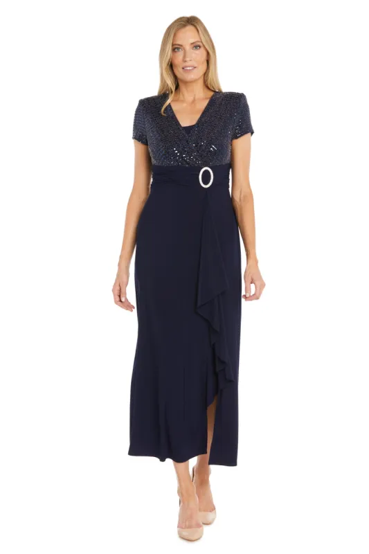 Long Dress with Metallic Top and Rhinestone Detail sold by R&M Richards