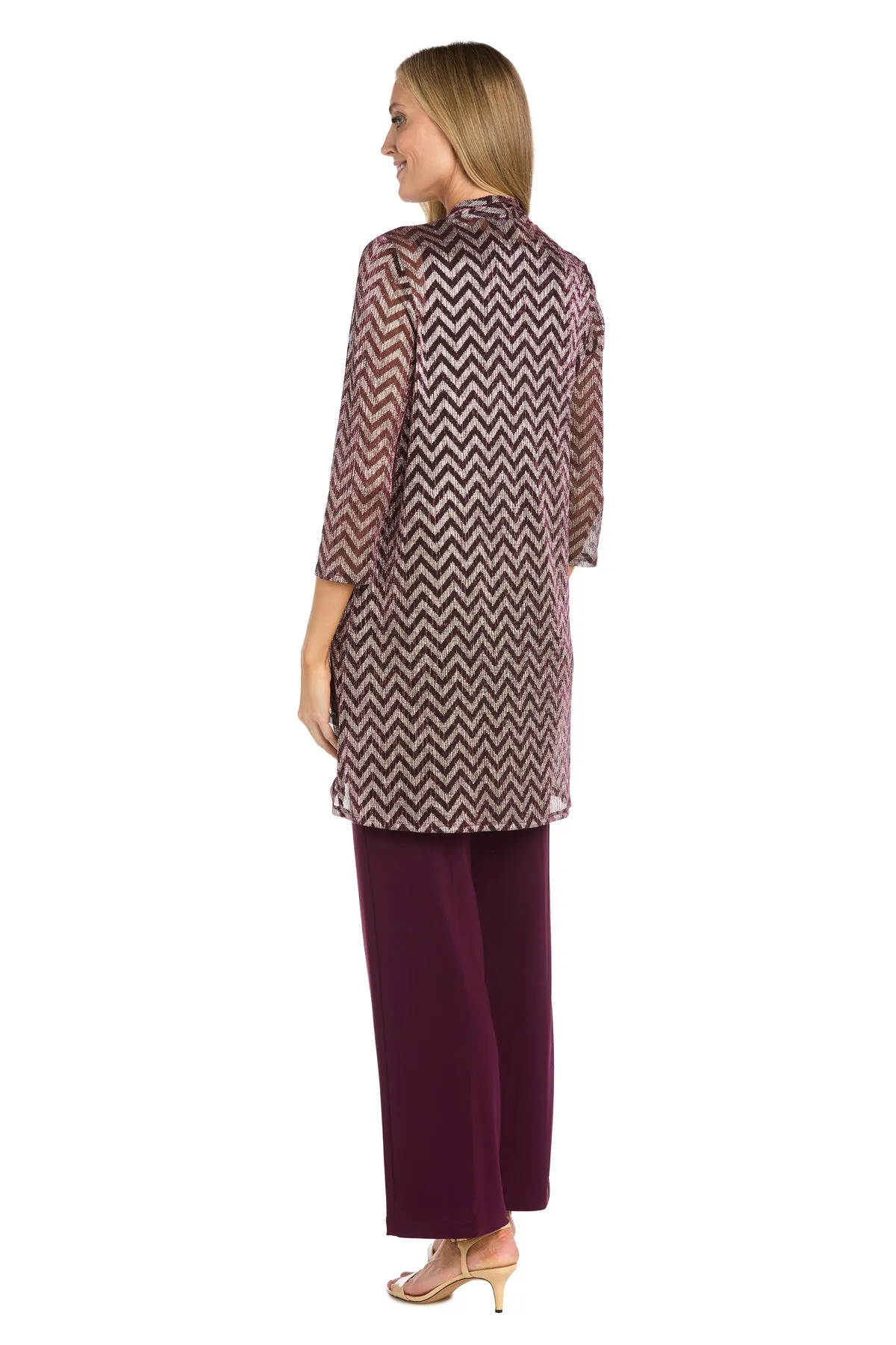 Three Piece Pantsuit with Metallic Striped Duster sold by R&M Richards product image thumbnail 2