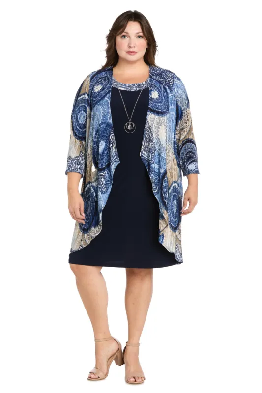 Puff Printed Circular Ity Flyaway Jacket Dress With Paisley Scroll Print - Plus sold by R&M Richards