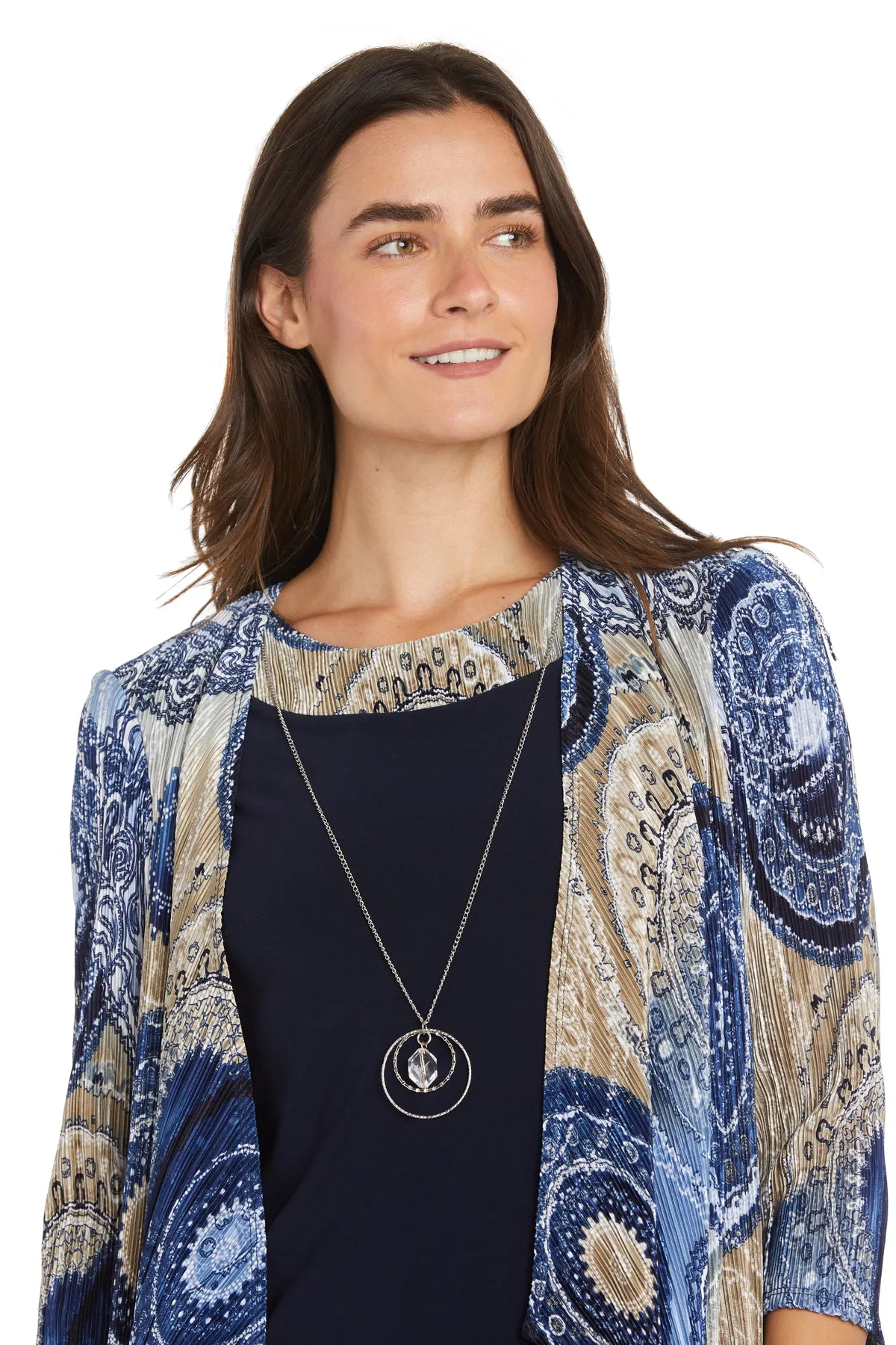Puff Printed Circular Ity Flyaway Jacket Dress With Paisley Scroll Print sold by R&M Richards product image thumbnail 5