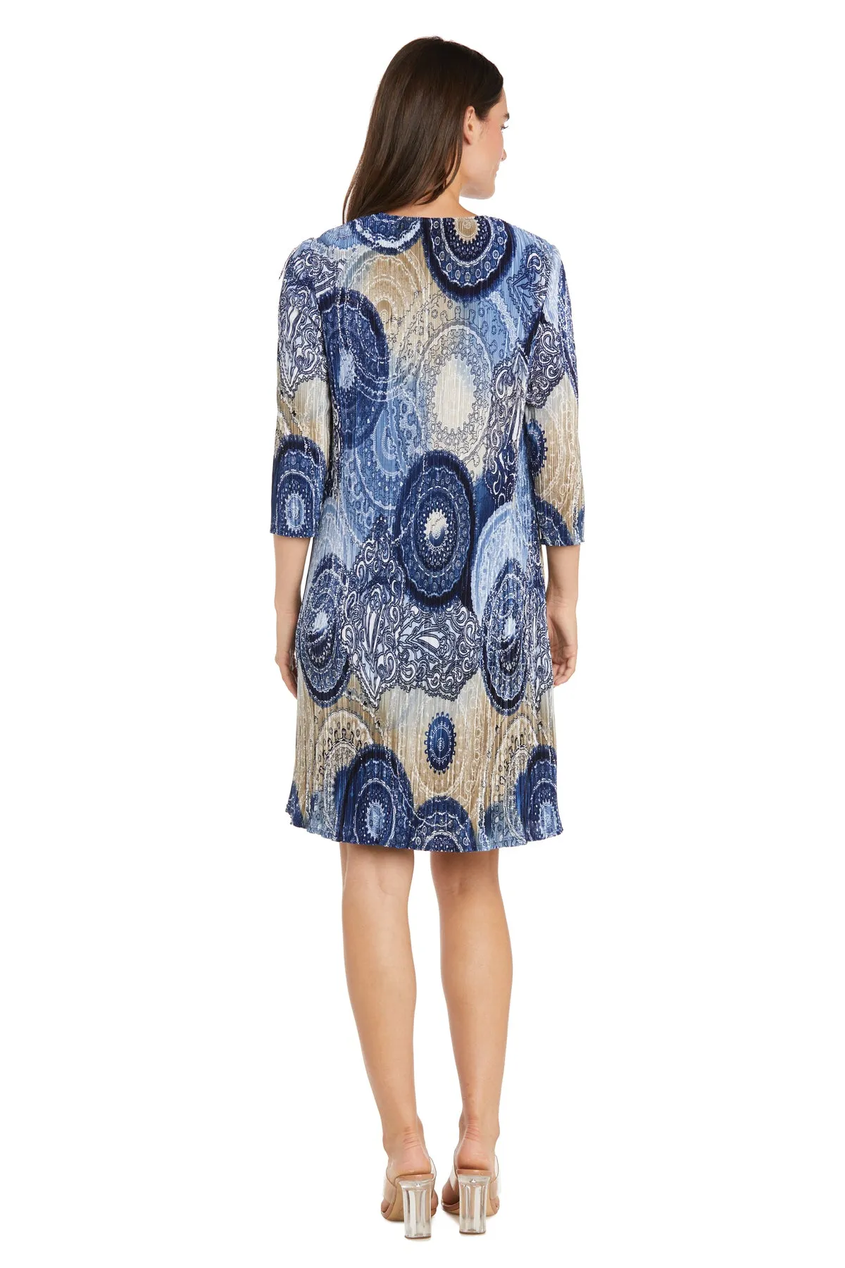 Puff Printed Circular Ity Flyaway Jacket Dress With Paisley Scroll Print sold by R&M Richards product image thumbnail 2
