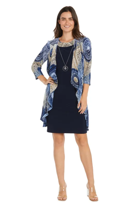 Puff Printed Circular Ity Flyaway Jacket Dress With Paisley Scroll Print sold by R&M Richards