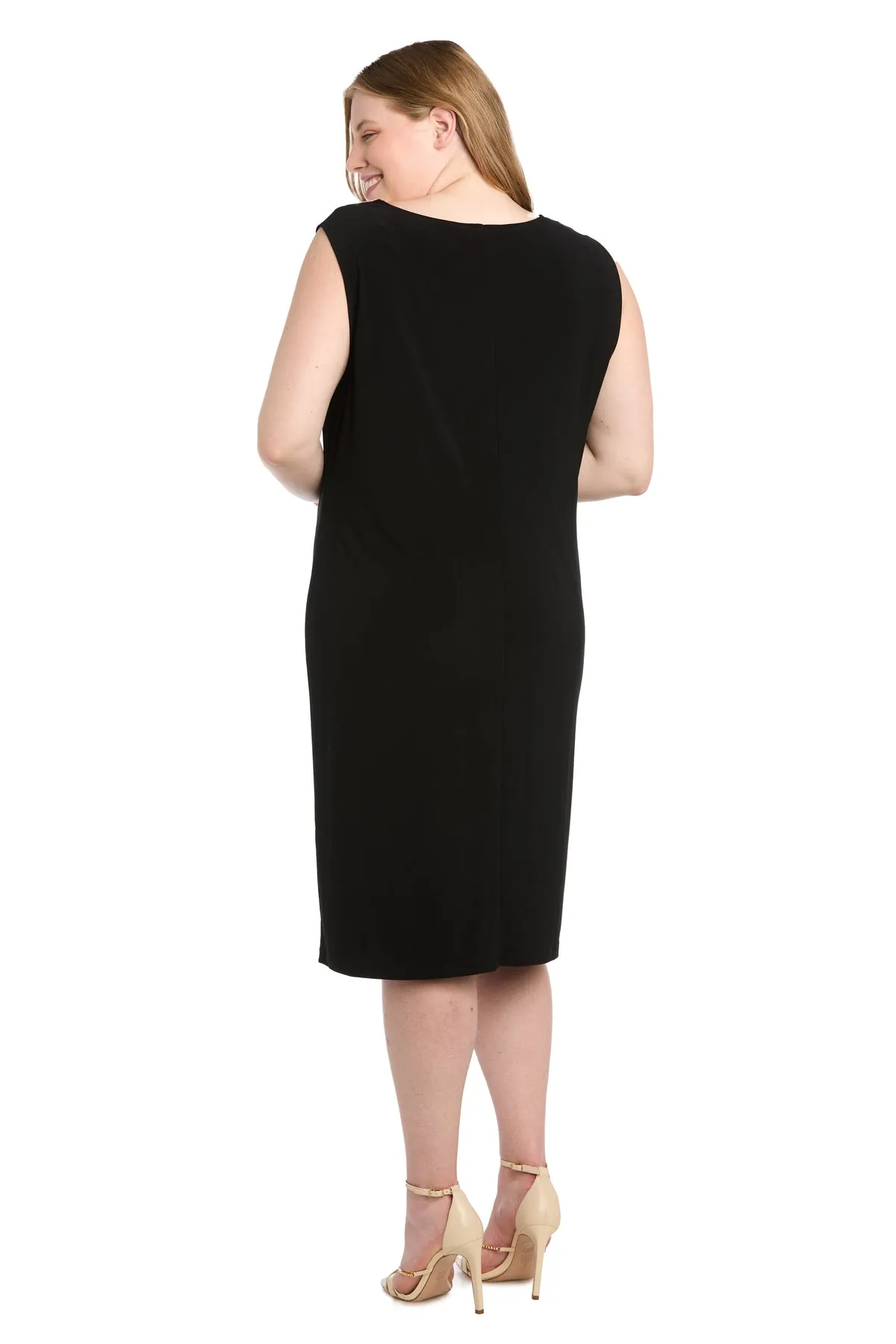 Embellished Jacket Dress - Attaches at The Neckline - Plus sold by R&M Richards product image thumbnail 4