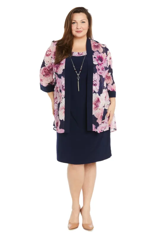 Chiffon Floral Print Jacket Dress - Plus sold by R&M Richards