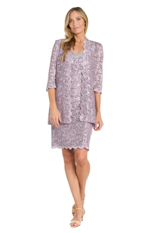 Elegant Lace Jacket and Dress - Petite sold by R&M Richards