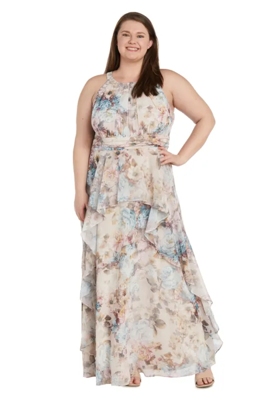 Watercolor Ruffle Daytime Dress - Plus sold by R&M Richards