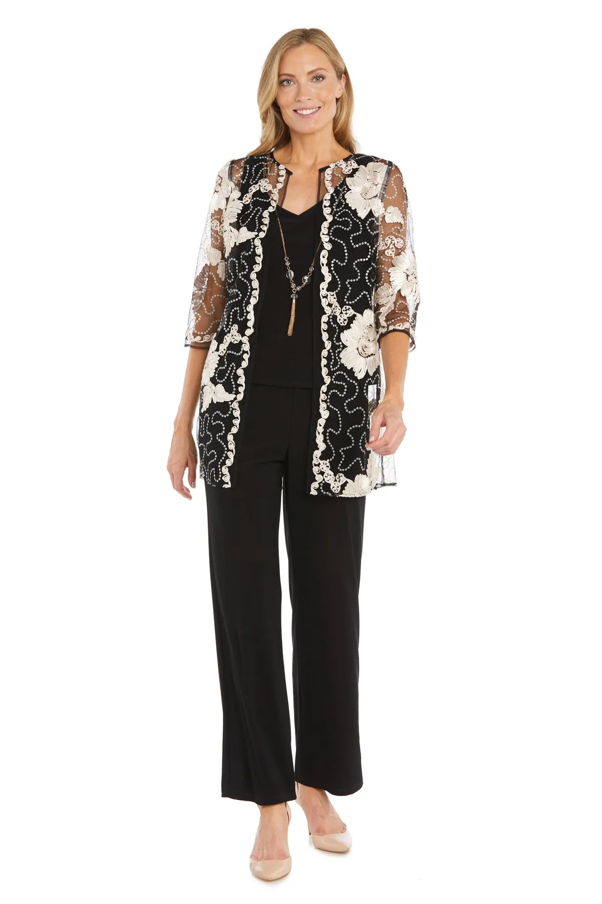 Floral Threadwork Pantsuit sold by R&M Richards