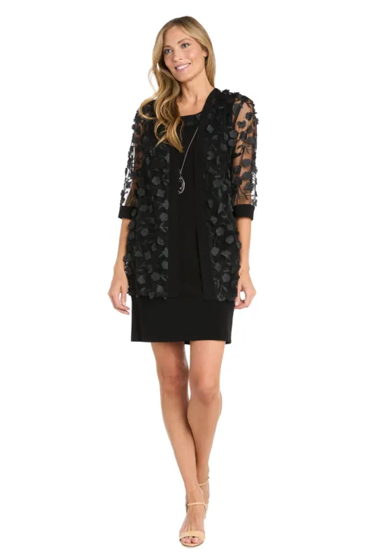 3D Floral Print Jacket Dress - Petite sold by R&M Richards