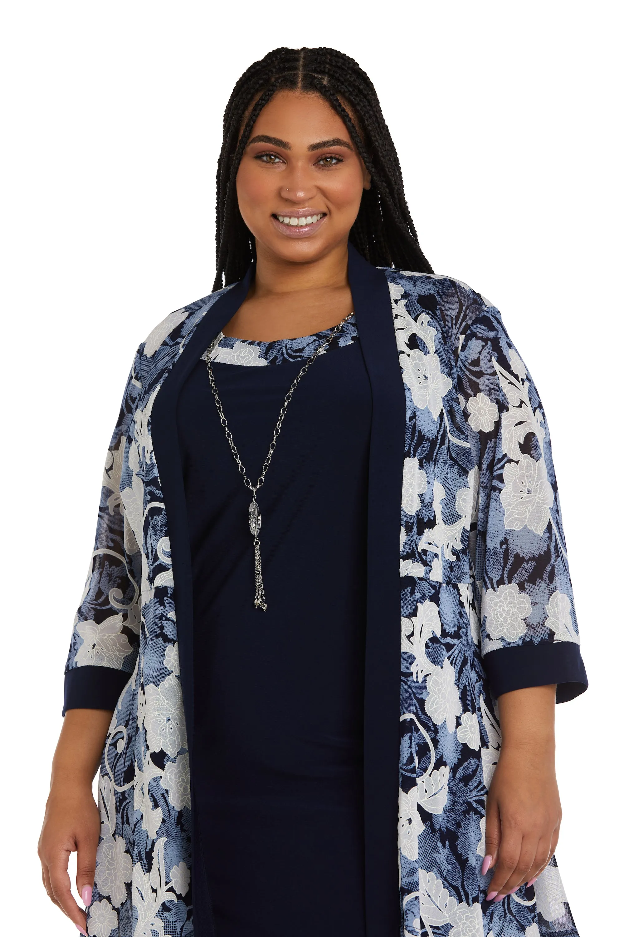 Two-Piece Printed Jacket and Dress Set - Plus sold by R&M Richards product image thumbnail 5