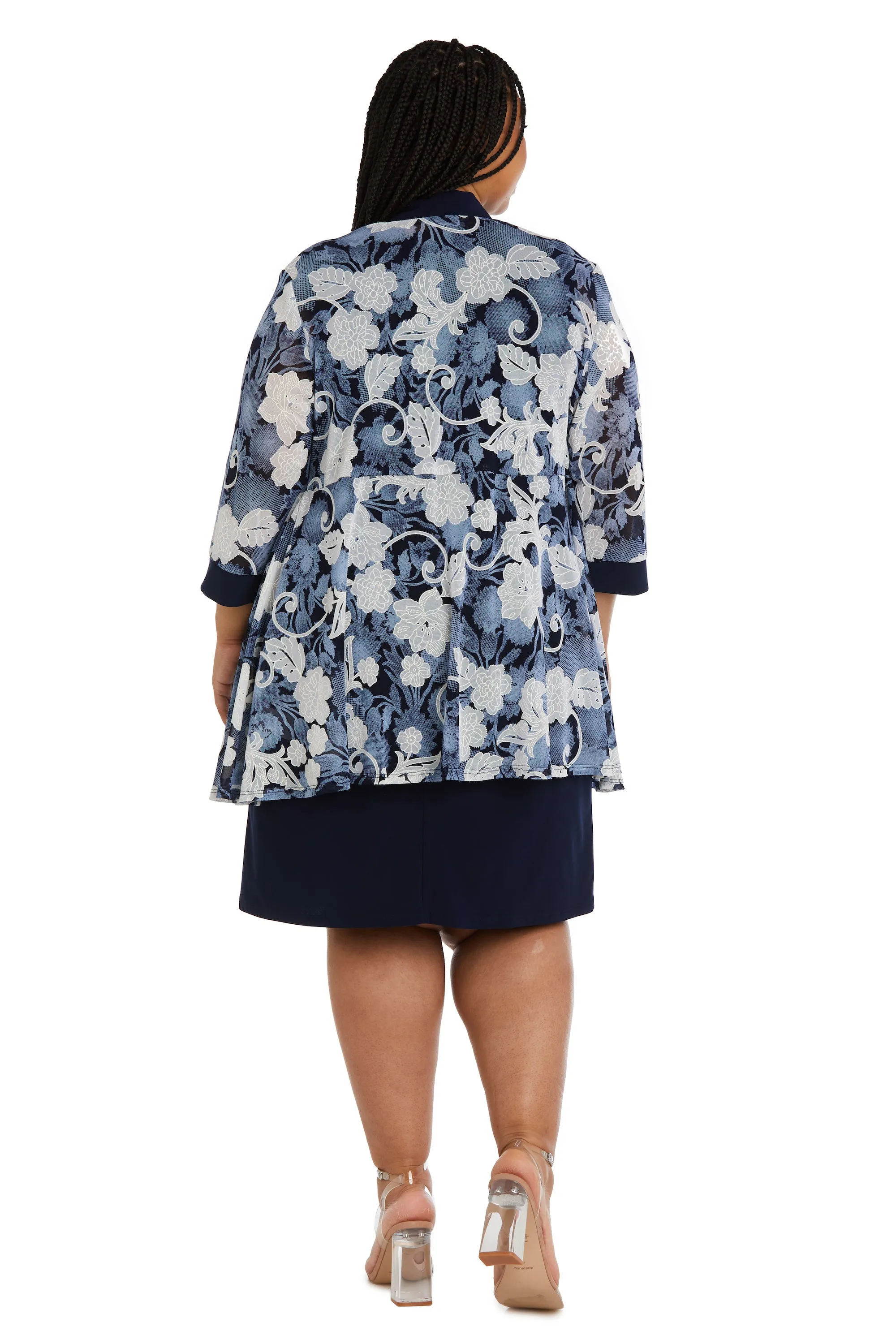 Two-Piece Printed Jacket and Dress Set - Plus sold by R&M Richards product image thumbnail 2