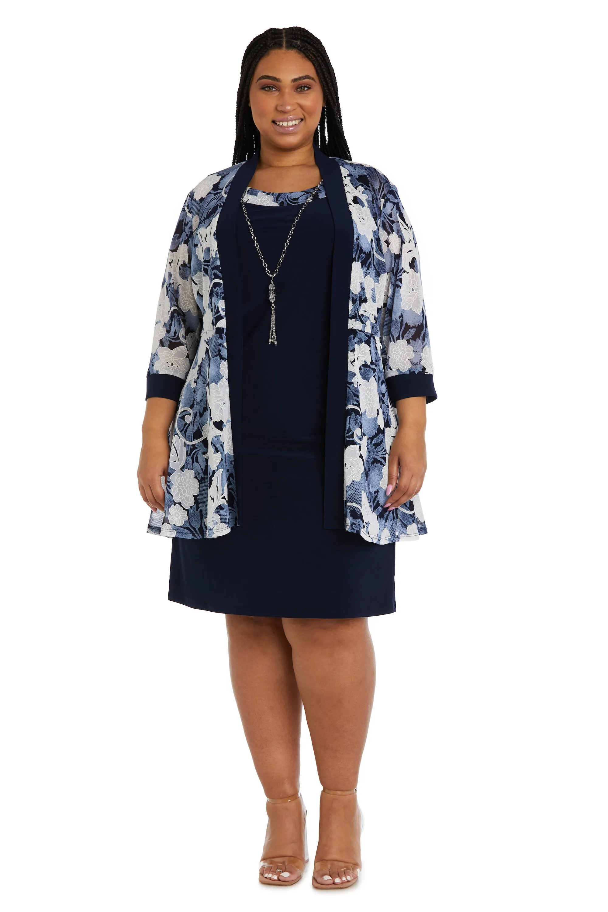 Two-Piece Printed Jacket and Dress Set - Plus sold by R&M Richards