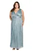 Metallic Platter Dress with Removable Sheer-Sleeve Jacket - Plus sold by R&M Richards