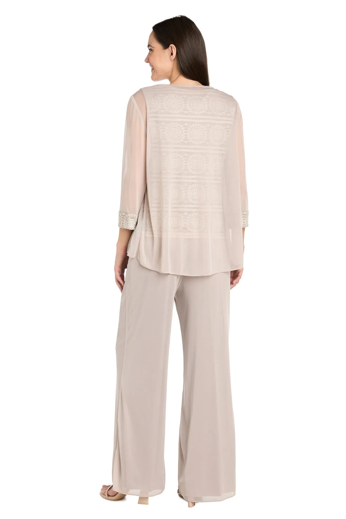 Glitter Embroidered Pant Suit with Pearl Neckline sold by R&M Richards product image thumbnail 2