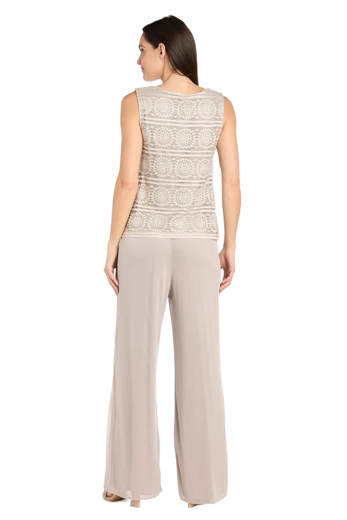 Glitter Embroidered Pant Suit with Pearl Neckline sold by R&M Richards product image thumbnail 4