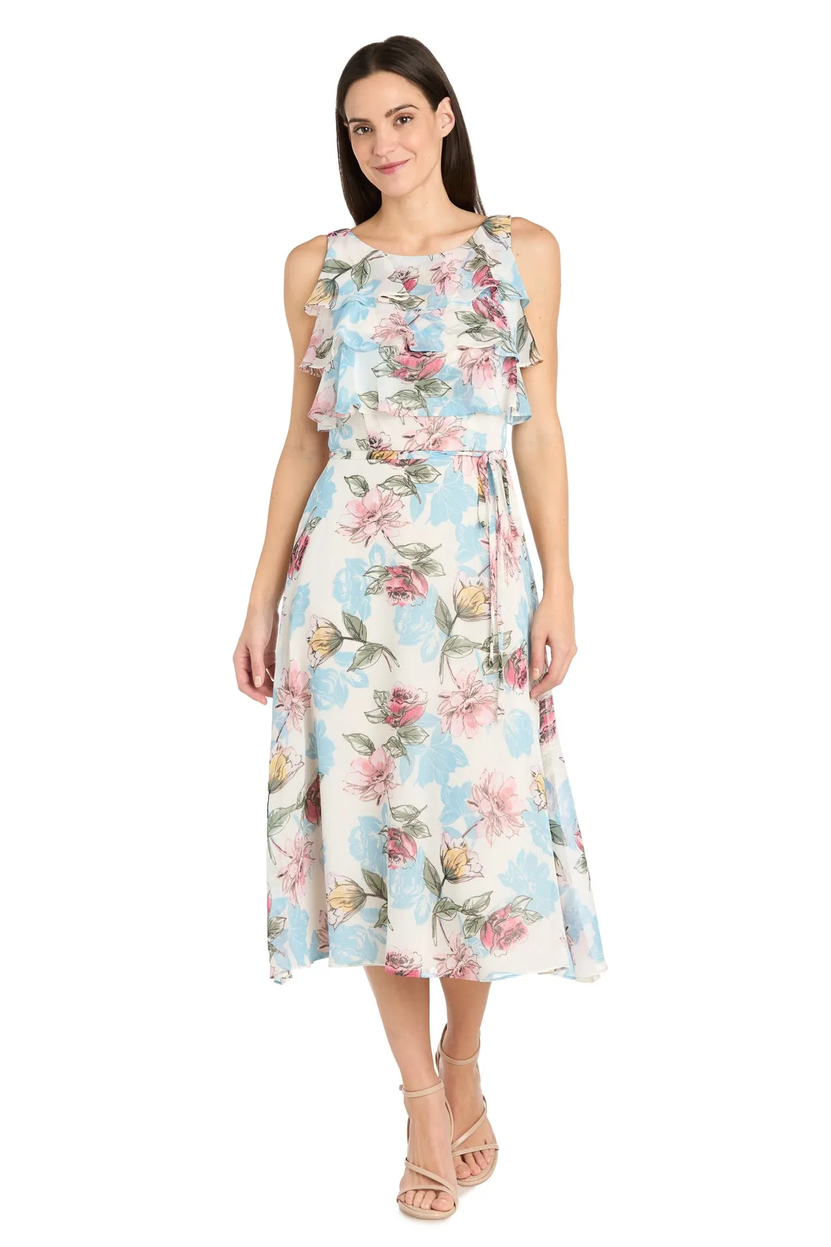 Daytime Maxi Dress Featuring a Ruffle Top and Flowy Skirt sold by R&M Richards product image thumbnail 4