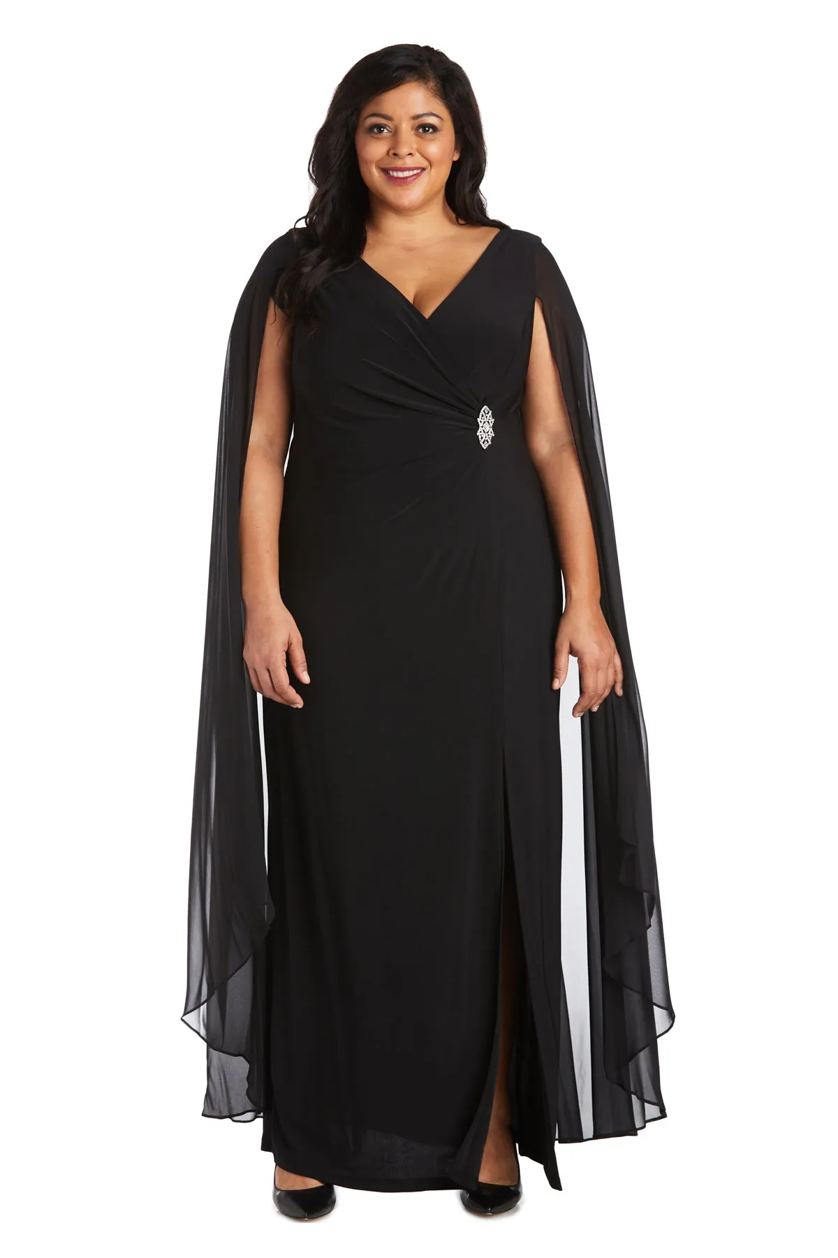 Chiffon Duster Cape Gown - Plus sold by R&M Richards