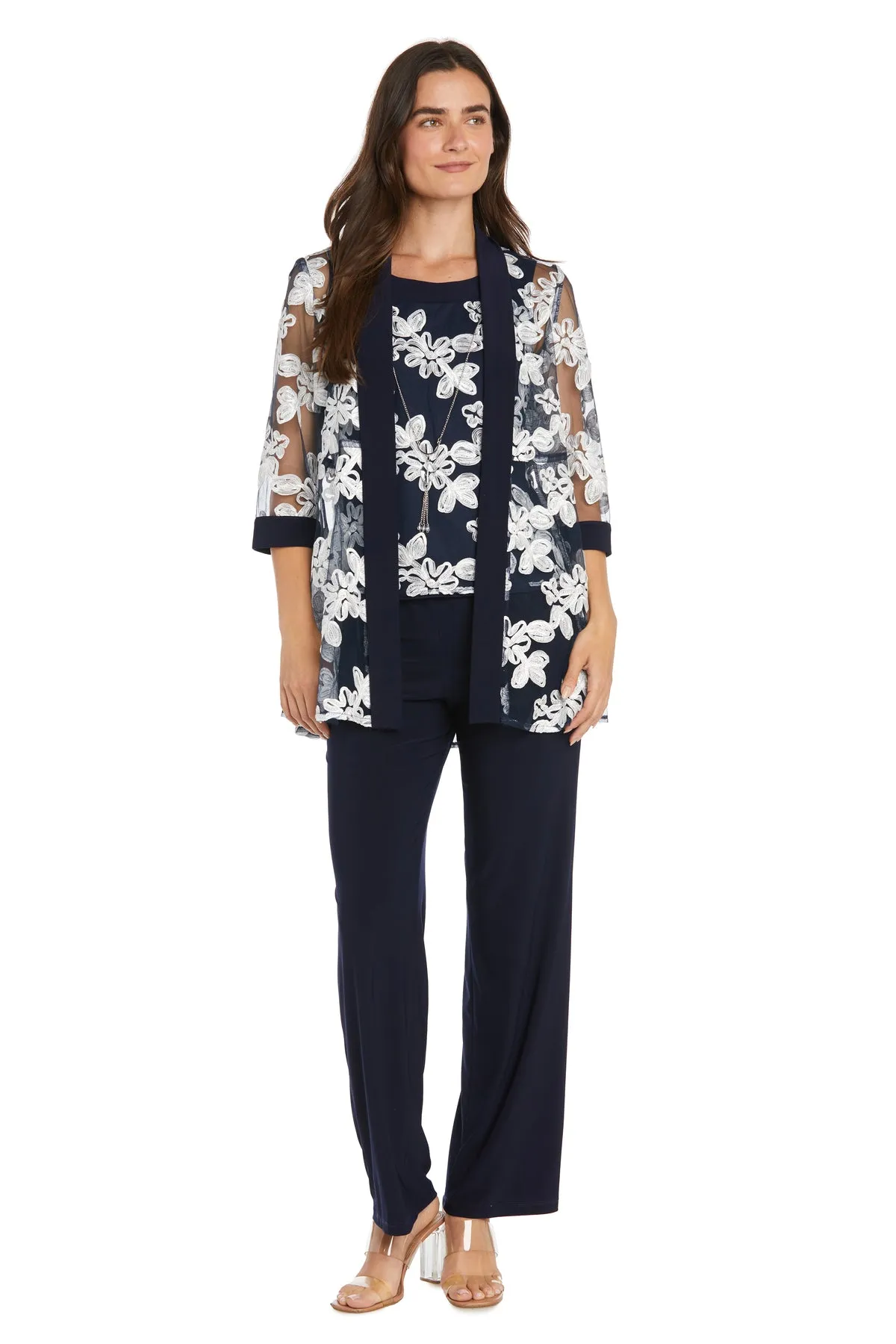 Floral Threadwork Pantsuit sold by R&M Richards