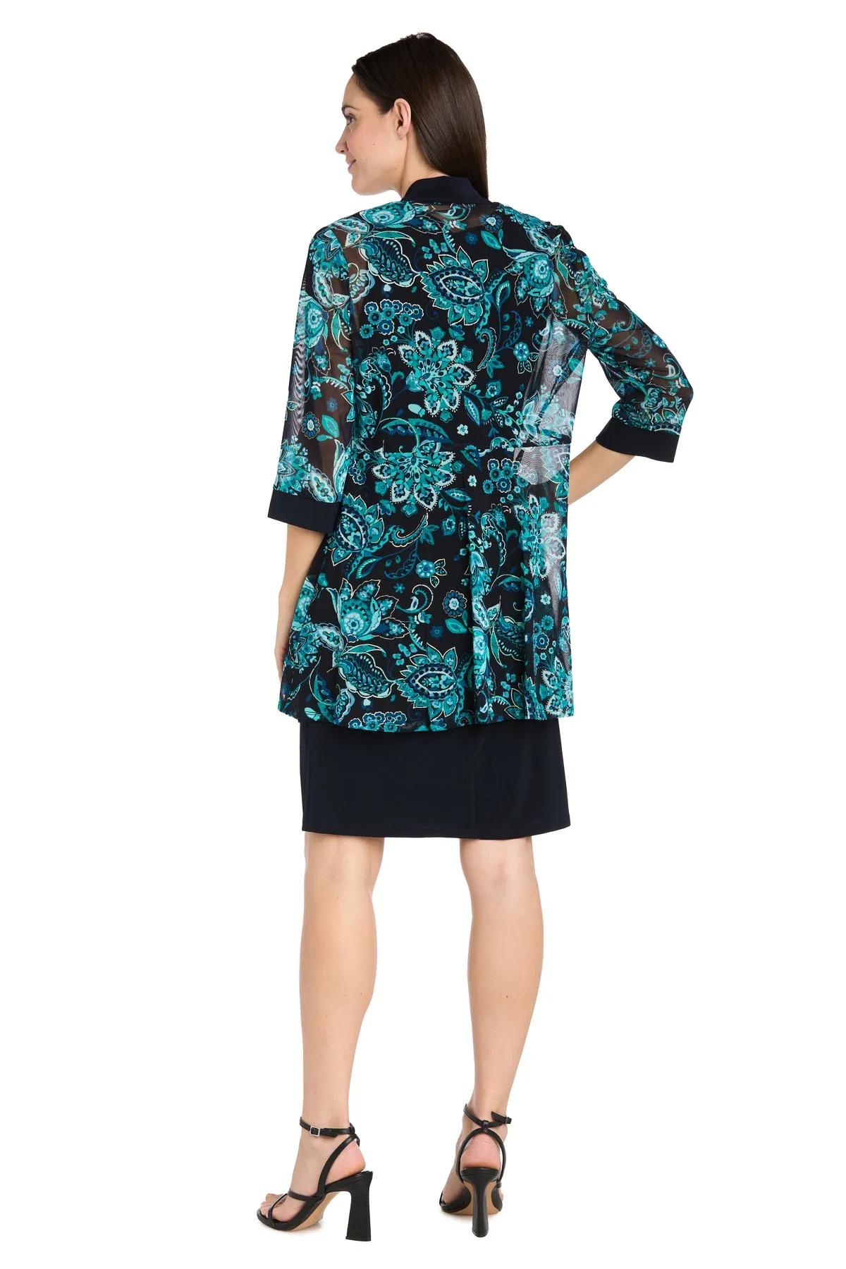 Navy Teal Jacket Dress sold by R&M Richards product image thumbnail 2
