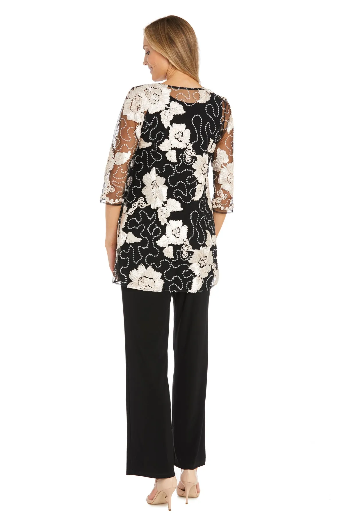Floral Threadwork Pantsuit - Petite sold by R&M Richards product image thumbnail 2