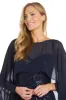 Sequin Cocktail Dress with Sheer Chiffon Cape - Petite sold by R&M Richards