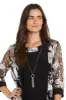 Floral-Threaded Sheer Jacket Dress with Detachable Necklace sold by R&M Richards