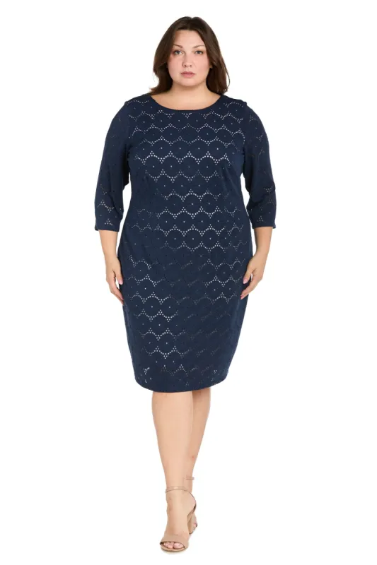 Illusion Pattern Stretch Dress - Plus sold by R&M Richards