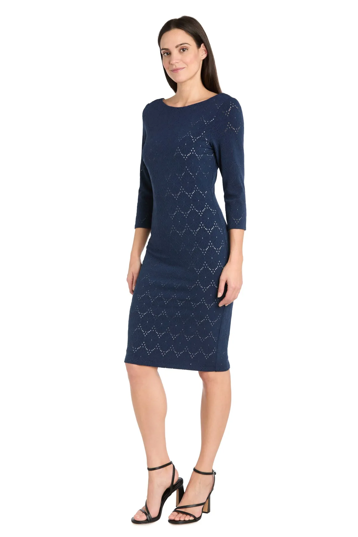 Illusion Pattern Stretch Dress sold by R&M Richards product image thumbnail 5