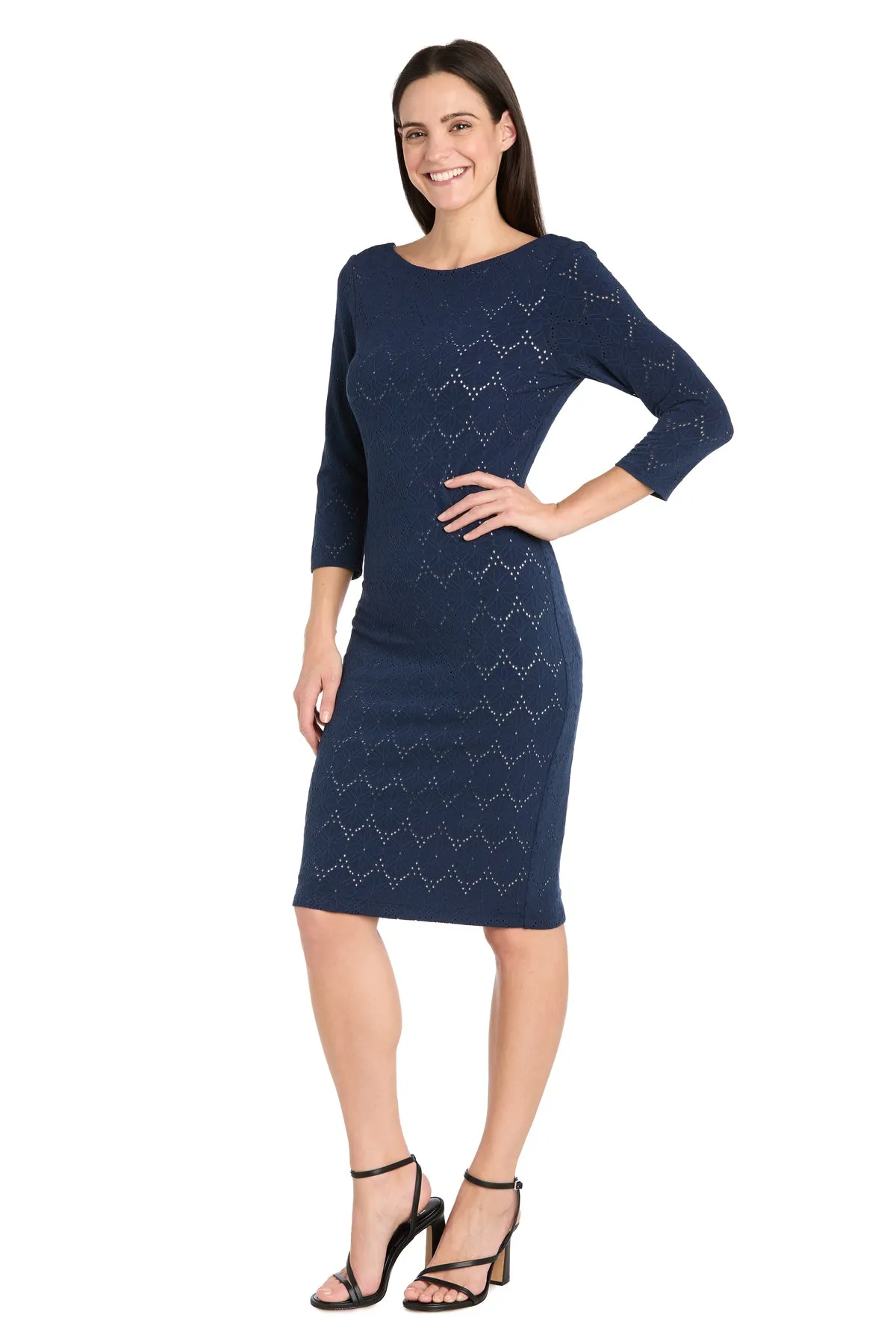 Illusion Pattern Stretch Dress sold by R&M Richards product image thumbnail 4