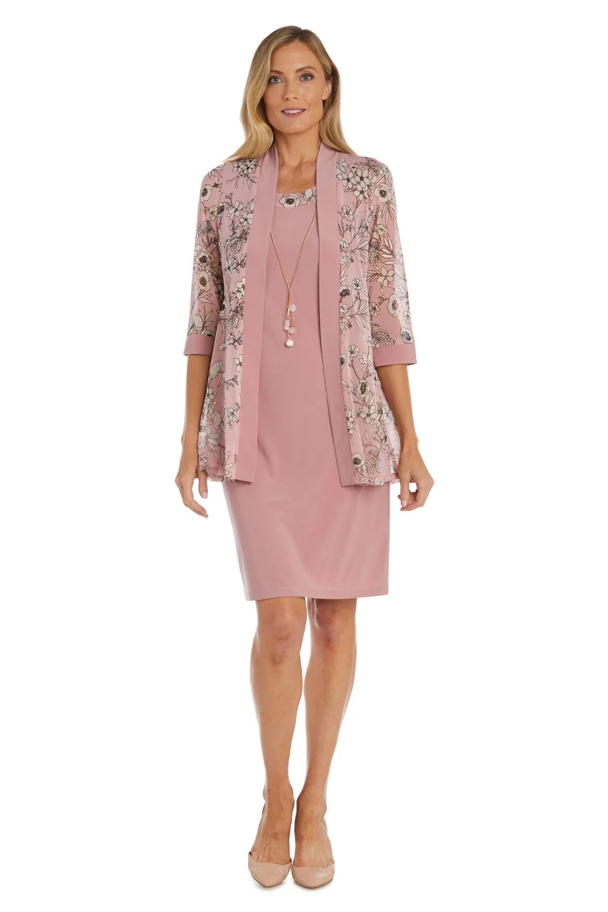 Pink and Gold Jacket Dress sold by R&M Richards