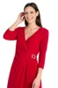 Solid Pattern Wrap Dress with Gold & Silver Pendant sold by R&M Richards
